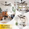 Aheaplus 3-Size Modern Ceiling Fan with Dimmable Light and 6-Speed Reversible DC Motor - 3 of 4
