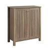 ORRD Dark Taupe Shoe Cabinet - 2-Door Slat Style w/Metal Knobs, 4 Shelves, Entryway Storage - 2 of 4