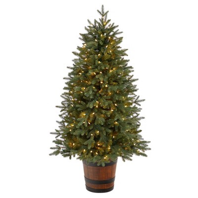 Nearly Natural 5' Colorado Aspen Prelit Porch Artificial Christmas Tree with Berries