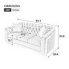 NicBex 81.1 Inch 3 Searter Sofa Couch with Soft Cushion Upholstered Leisure Couch with 2 Pillows for Living Room - 3 of 4