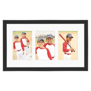 Courtside Market Classic Hues Portrait Frame Collection Black 9"x16" 3-4x6 Openings - 1 of 2