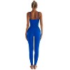 DOMETOUR Sport Jumpsuits for Women Tummy Control Ribbed Unitard One Piece - 2 of 4
