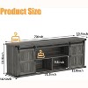 70" Farmhouse TV Stand for 80/75/70 Inch TVs,Entertainment Center Storage Cabinets w/Power Outlets and Sliding Barn Door,Rustic TV Stands - 4 of 4