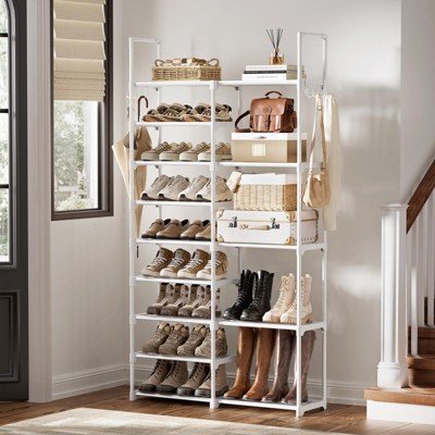 Shoe Rack Storage offers 9 Shelf 30 Pair Capacity Cabinet Closet Organizer Tier Tower