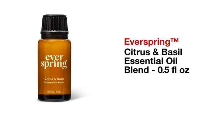 Citrus &#38; Basil Essential Oil Blend - 0.5 fl oz - Everspring&#8482;, 2 of 5, play video