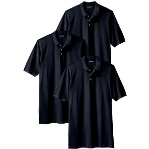 KingSize Men's Big & Tall 3-Pack Longer-Length Piqué Polos - 1 of 2