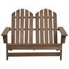vidaXL 2-Seater Patio Adirondack Chair, Solid Wood Fir, Brown - 2 of 4