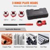 VEVOR Ratchet Pipe Threader Kit, 1/2" NPT, 3/4" NPT, 1" NPT Manual Ratcheting Pipe Threader, Portable Pipe Threading Tool Set, Red - 3 of 4
