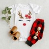 The Juniper Shop Reindeer Girl Baby Bodysuit - 12 Month - White - 2 of 2