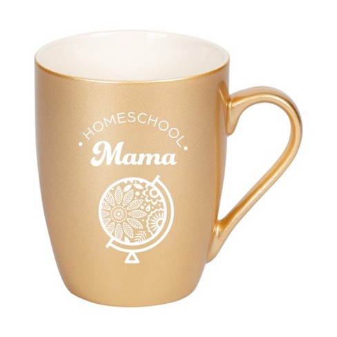 Elanze Designs Homeschool Mama Vegas Gold 10 ounce New Bone China Coffee Cup Mug - image 1 of 4