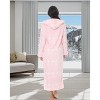 ADR Women's Zip Up Robe with Hood, Women's Long Zipper Robe, Warm Cozy Winter Hooded Bathrobe - 3 of 3