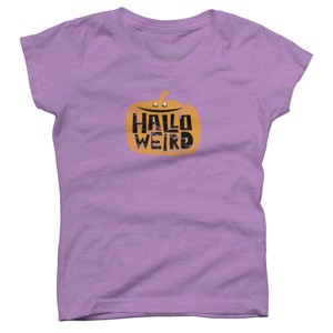 Girl's Design By Humans Halloween Halloweird By Spindriftdesigns T-Shirt - 1 of 2