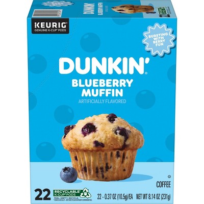 Dunkin' Blueberry Muffin Medium Roast Keurig K-Cup Coffee Pods - 22ct