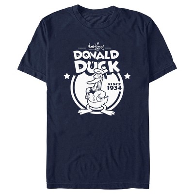 Men\'s Mickey & Friends Retro Donald Duck T-shirt - Navy Blue - X Large :  Target