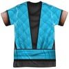 Men's Mortal Kombat Klassic Sub Zero Outfit (Front Back Print) Short Sleeve Costume T-Shirt - 3 of 4