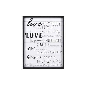 22" x 28" Tile Word MDF Wall Sign Panel White - Prinz