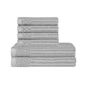 Ribbed Cotton Quick Dry Bath Towel Set by Blue Nile Mills - 1 of 4