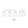 Vaxcel Toledo 3 - Light Vanity in  Natural Brass - 3 of 4