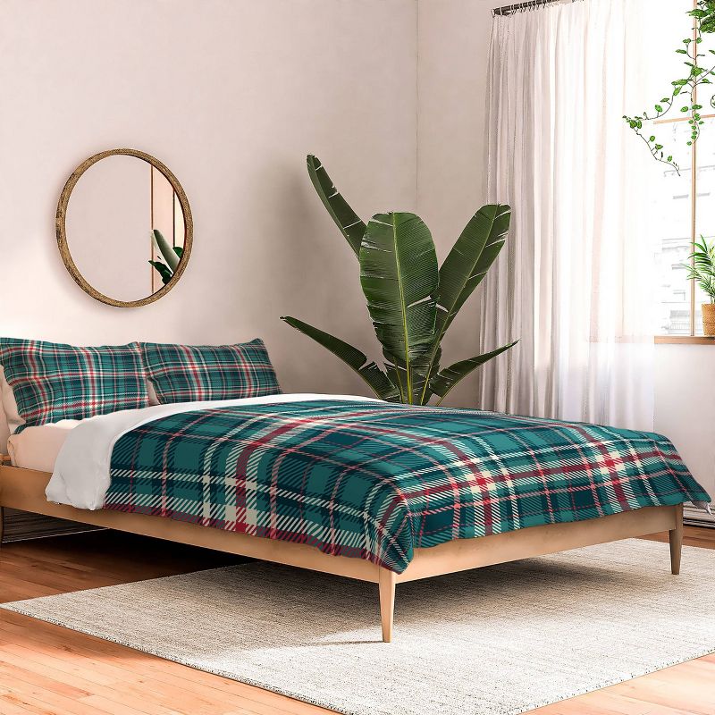 King Avenie Winter Plaid 1 Polyester Comforter + Pillow Shams Blue - Deny Designs, 3 of 8