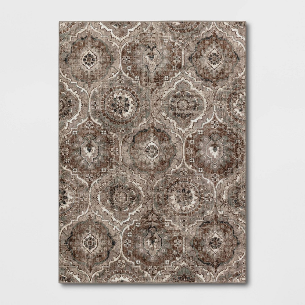 5'x7' Companion Tile Print Accent Rug Tan - Threshold™