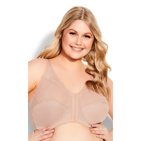 Women's Plus Size Full Coverage Wire Free Bra - Beige | Avenue : Target