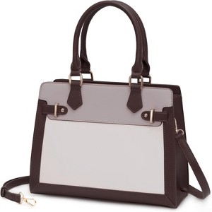 Handbags for Women, Tote Shoulder Bag Satchel Black Purse and PU Leather Top Handle for ladies - 1 of 4