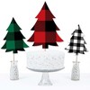 Big Dot of Happiness Holiday Plaid Trees - Buffalo Plaid Christmas Party Centerpiece Sticks - Table Toppers - Set of 15 - 3 of 4