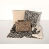 Shiraleah Leopard Print Faux Fur Square Pillow - image 3 of 4