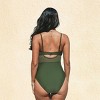Women's Chic Olive Green Wrap One-Piece Swimsuit - Cupshe - 3 of 4