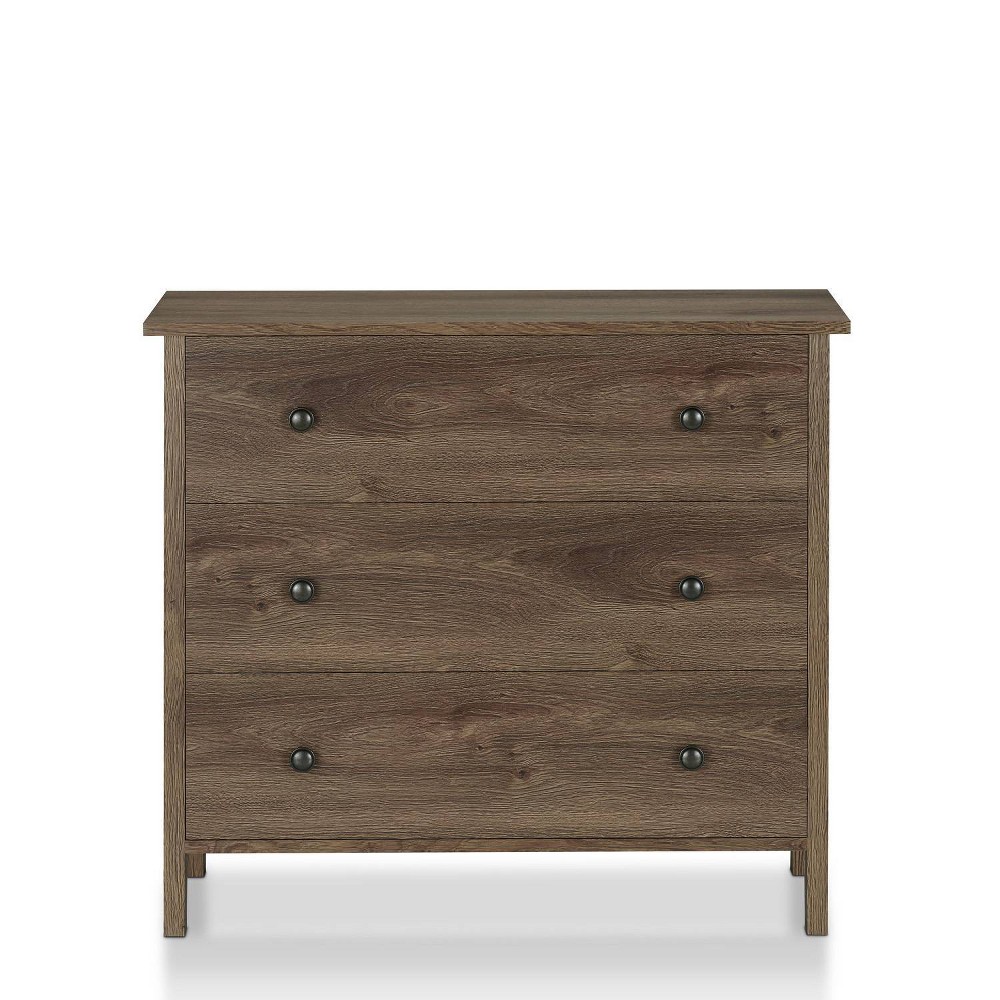 Photos - Dresser / Chests of Drawers 24/7 Shop At Home Ceclila 3 Drawer Dresser Walnut