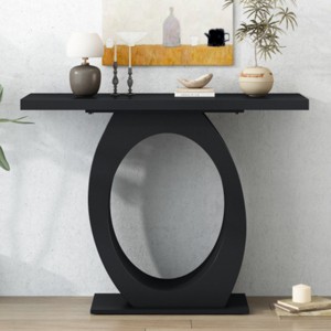 Modern Console Table with Egg-Shaped Base, Stylish and Stable Console Tables for Hallway or Entryway, Perfect for Living Room Decor-The Pop Home - 1 of 4