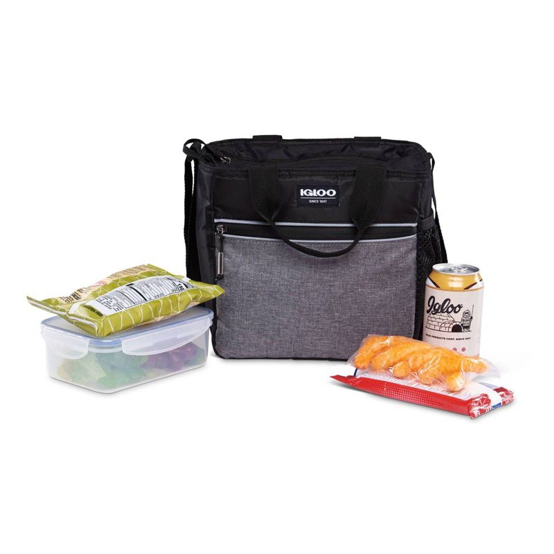 Igloo 9 Can Balance Mini City Cooler Lunch Tote- Gray/Black, 3 of 17