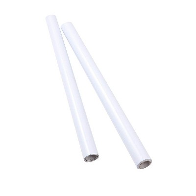 Juvale 2-Roll Plain Self-Adhesive Whiteboard Paper Dry Erase Board Sheet Peel & Stick, 78 x 17.5 in