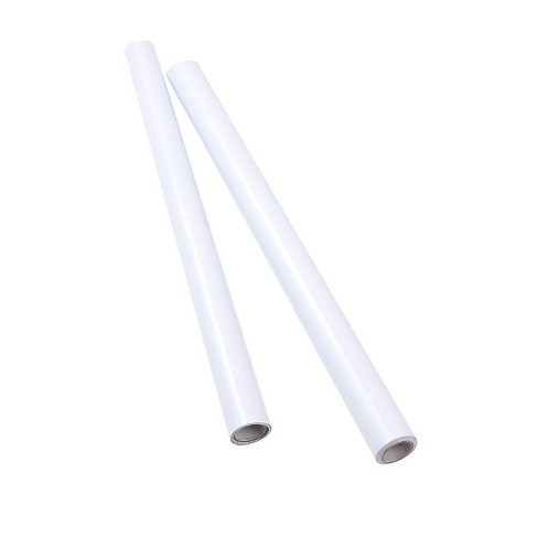 Self-Adhesive Rolls White Board Paper 2-Pack Peel and Stick Dry Erase Sheets 