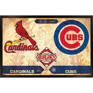 Trends International MLB Rivalries - St. Louis Cardinals vs Chicago Cubs Framed Wall Poster Prints - 1 of 4