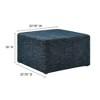 Modway Callum Large 28 in. Square Woven Heathered Fabric Upholstered Ottoman – Padded Footrest or Coffee Table with Stylish Texture - 3 of 4