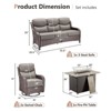 Gymojoy 4 Pieces Outdoor 6 Inch Sofa Swivel Chair with Fire Pit Table - 2 of 4