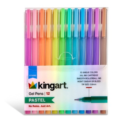 KINGART Gel Pens 12 Pastel Colors