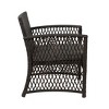 WestinTrends  3-Piece Outdoor Patio Conversation Set, Coffee/Gray - 4 of 4