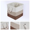 REGALWOVEN Cotton Collapsible With Handles Storage Open Storage Bins 3 Pcs - 2 of 4