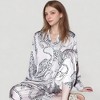 Anna-Kaci Lounge Women's Cheetah Print Woven Pajama Set with Long Sleeve Button Down Top and Relaxed Fit Straight Leg Pants - 4 of 4