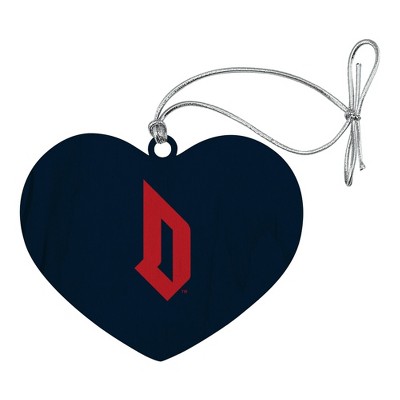 Duquesne University Primary Logo Heart Love Wood Christmas Tree Holiday Ornament