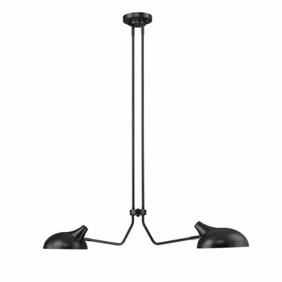 Bellamy Matte Black and Gold 46" Steel Island Pendant Light