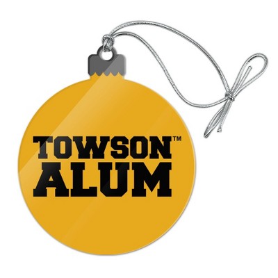 Towson University Tigers Alumn Acrylic Christmas Tree Holiday Ornament