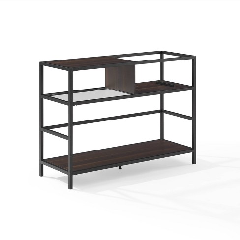 Provo Record Storage Console Matte Black/brown - Crosley : Target