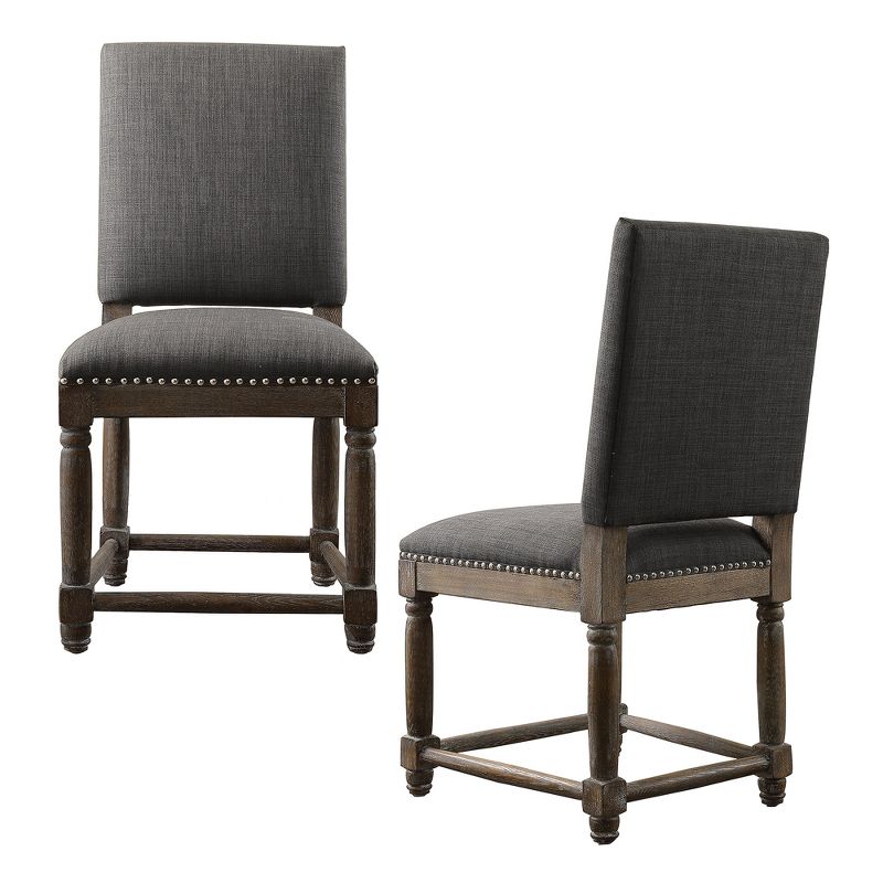 Set of 2 Wells Dining Chair Gray, 1 of 13