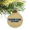 Hampton University Pirates Alumn Mini Small Tiny Wood Christmas Tree Holiday Ornament - 3 of 4