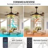 Ludomide 42" Tiffany Ceiling Fan Stained Glass Retractable Chandelier Fan with Light and Remote Control for Bedroom - 4 of 4