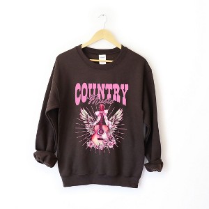 Simply Sage Market Women's Graphic Sweatshirt Coquette Country Music - 1 of 4