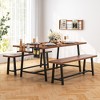 Tangkula 3 PCS Home Dining Table Set for 5-7 w/ 2-Bottle Wine Rack Condiment Holder - 3 of 4